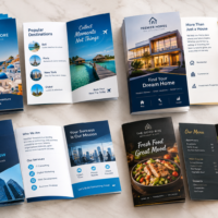 Professional brochures with custom designs and high-quality printing