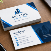 Standard business cards with professional printing