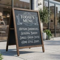 Outdoor Metal A-Frame sign for business advertising